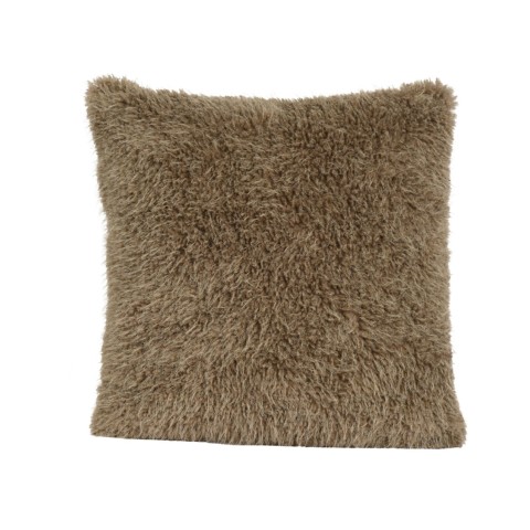 CUSCINO PELUCHE MARRONE  45X45